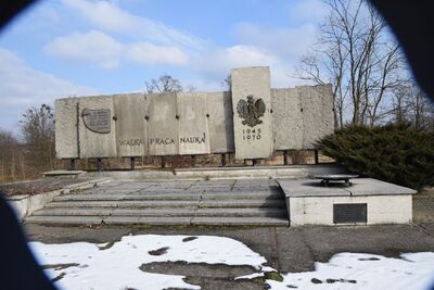 Pomnik zwycięstwa nad faszyzmem przed remontem.