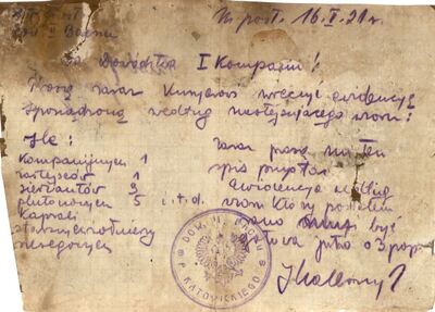 2. Rozkaz z okresu III powstania śląskiego.