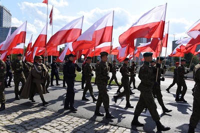 Defilada „Wierni Polsce” w Katowicach.