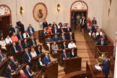 Sesja Sejmiku Województwa Śląskiego z udziałem Prezydenta Rzeczypospolitej Polskiej Andrzeja Dudy.