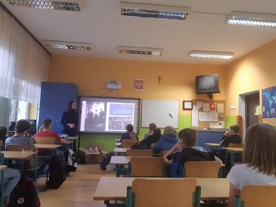 Zajęcia edukacyjne na temat Powstań Śląskich w Warszawie.