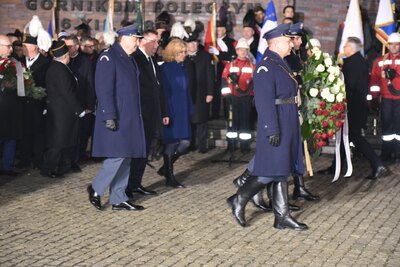Uroczystość upamiętniająca ofiary pacyfikacji kopalni „Wujek”.