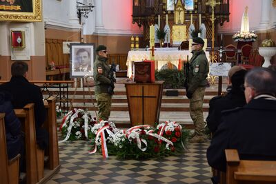 Uroczystość pogrzebowa śp. Bronisława Klimczaka „Sokoła“.