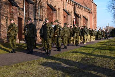 Uroczystość pogrzebowa śp. Bronisława Klimczaka „Sokoła“.