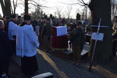 Uroczystość pogrzebowa śp. Bronisława Klimczaka „Sokoła“.