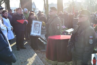 Uroczystość pogrzebowa śp. Bronisława Klimczaka „Sokoła“.