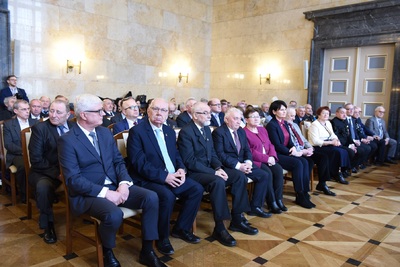 Uroczystość wręczenia Krzyży Wolności i Solidarności w Katowicach.