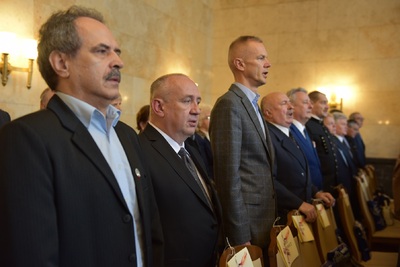 Uroczystość wręczenia Krzyży Wolności i Solidarności w Katowicach.