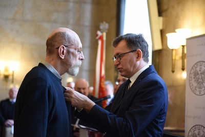 Uroczystość wręczenia Krzyży Wolności i Solidarności w Katowicach.