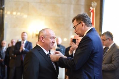 Uroczystość wręczenia Krzyży Wolności i Solidarności w Katowicach.