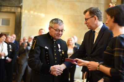 Uroczystość wręczenia Krzyży Wolności i Solidarności w Katowicach.