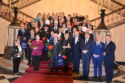Uroczystość wręczenia Krzyży Wolności i Solidarności w Katowicach.