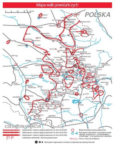 Mapa walk powstańczych.