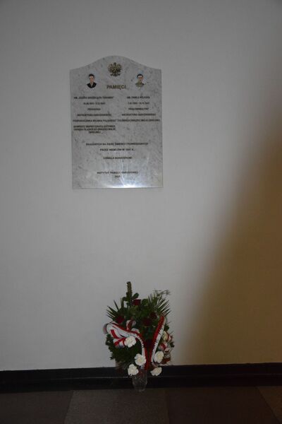 Katowicki IPN ufundował tablicę, która upamiętniła Józefa Skrzeka i Pawła Wójcika w Siemianowicach Śląskich.