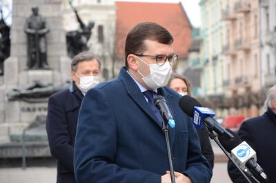 Wojewoda małopolski Łukasz Kmita. Fot. Ż. Wierzgacz