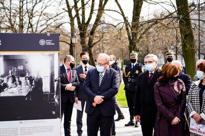 Uroczystość w 148. rocznicę urodzin Wojciecha Korfantego w Warszawie. Fot. MN/BUWiM.