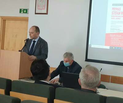 Konferencja naukowa: Prymas Stefan Wyszyński w rzeczywistości społeczno-politycznej Polski „ludowej” w Warszawie. Fot. A. Sznajder