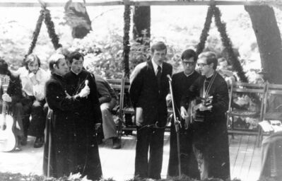 Męska pielgrzymka do Piekar Śląskich w 1977 r.