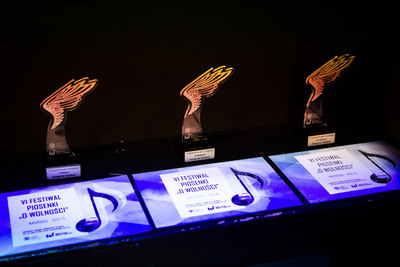 Statuetki Ogólnopolskiego Festiwalu Piosenki o Wolności. Fot. Aleksandra Korol-Chudy