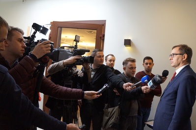 Presez IPN dr Jarosław Szarek udzielił wywiadu śląskim redakcjom relacjonującym konferencję „Pamięć Kresów – Kresy w pamięci”.