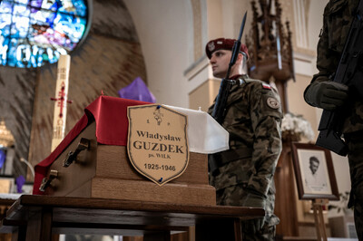 Pogrzeb śp. Władysława Guzdka ps. „Wilk” – Czechowice-Dziedzice, 21 marca 2024. Fot.: IPN K. Łojko