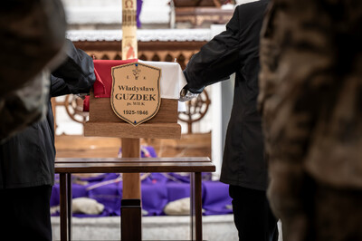 Pogrzeb śp. Władysława Guzdka ps. „Wilk” – Czechowice-Dziedzice, 21 marca 2024. Fot.: IPN K. Łojko