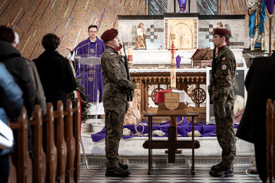 Pogrzeb śp. Władysława Guzdka ps. „Wilk” – Czechowice-Dziedzice, 21 marca 2024. Fot.: IPN K. Łojko