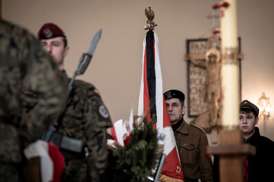 Pogrzeb śp. Władysława Guzdka ps. „Wilk” – Czechowice-Dziedzice, 21 marca 2024. Fot.: IPN K. Łojko