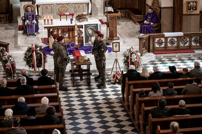 Pogrzeb śp. Władysława Guzdka ps. „Wilk” – Czechowice-Dziedzice, 21 marca 2024. Fot.: IPN K. Łojko