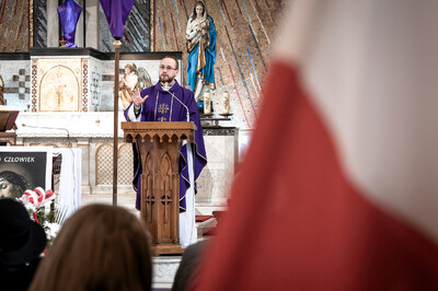 Pogrzeb śp. Władysława Guzdka ps. „Wilk” – Czechowice-Dziedzice, 21 marca 2024. Fot.: IPN K. Łojko