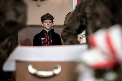 Pogrzeb śp. Władysława Guzdka ps. „Wilk” – Czechowice-Dziedzice, 21 marca 2024. Fot.: IPN K. Łojko