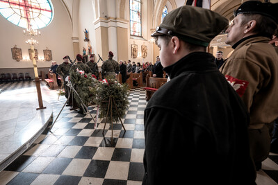 Pogrzeb śp. Władysława Guzdka ps. „Wilk” – Czechowice-Dziedzice, 21 marca 2024. Fot.: IPN K. Łojko