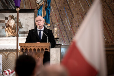 Pogrzeb śp. Władysława Guzdka ps. „Wilk” – Czechowice-Dziedzice, 21 marca 2024. Fot.: IPN K. Łojko