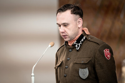 Pogrzeb śp. Władysława Guzdka ps. „Wilk” – Czechowice-Dziedzice, 21 marca 2024. Fot.: IPN K. Łojko