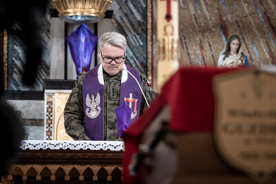 Pogrzeb śp. Władysława Guzdka ps. „Wilk” – Czechowice-Dziedzice, 21 marca 2024. Fot.: IPN K. Łojko