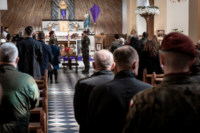 Pogrzeb śp. Władysława Guzdka ps. „Wilk” – Czechowice-Dziedzice, 21 marca 2024. Fot.: IPN K. Łojko