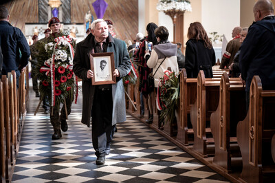 Pogrzeb śp. Władysława Guzdka ps. „Wilk” – Czechowice-Dziedzice, 21 marca 2024. Fot.: IPN K. Łojko