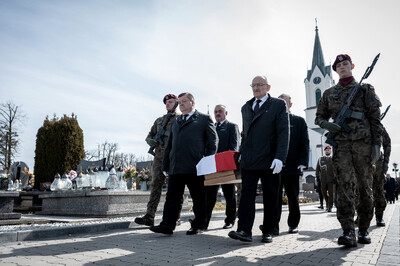 Pogrzeb śp. Władysława Guzdka ps. „Wilk” – Czechowice-Dziedzice, 21 marca 2024. Fot.: IPN K. Łojko