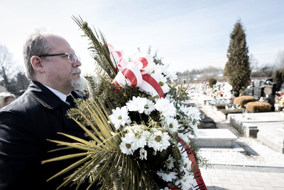 Pogrzeb śp. Władysława Guzdka ps. „Wilk” – Czechowice-Dziedzice, 21 marca 2024. Fot.: IPN K. Łojko