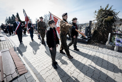 Pogrzeb śp. Władysława Guzdka ps. „Wilk” – Czechowice-Dziedzice, 21 marca 2024. Fot.: IPN K. Łojko