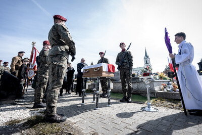 Pogrzeb śp. Władysława Guzdka ps. „Wilk” – Czechowice-Dziedzice, 21 marca 2024. Fot.: IPN K. Łojko