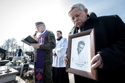 Pogrzeb śp. Władysława Guzdka ps. „Wilk” – Czechowice-Dziedzice, 21 marca 2024. Fot.: IPN K. Łojko