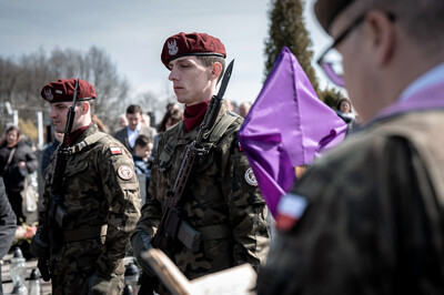 Pogrzeb śp. Władysława Guzdka ps. „Wilk” – Czechowice-Dziedzice, 21 marca 2024. Fot.: IPN K. Łojko