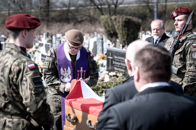 Pogrzeb śp. Władysława Guzdka ps. „Wilk” – Czechowice-Dziedzice, 21 marca 2024. Fot.: IPN K. Łojko