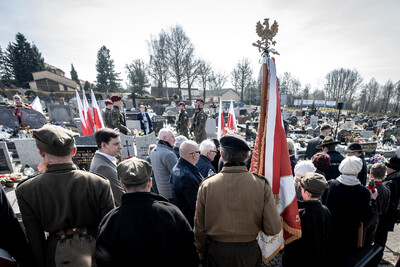 Pogrzeb śp. Władysława Guzdka ps. „Wilk” – Czechowice-Dziedzice, 21 marca 2024. Fot.: IPN K. Łojko