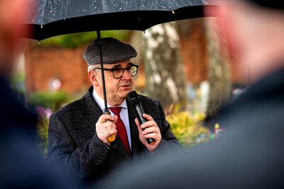 Instytut Pamięci Narodowej oddał hołd rodzinie Zimoniów z Rybnika - Rybnik, 25 marca 2024. Fot.: IPN K. Łojko