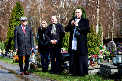 Instytut Pamięci Narodowej oddał hołd rodzinie Zimoniów z Rybnika - Rybnik, 25 marca 2024. Fot.: IPN K. Łojko