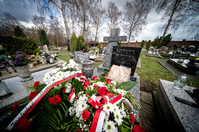 Instytut Pamięci Narodowej oddał hołd rodzinie Zimoniów z Rybnika - Rybnik, 25 marca 2024. Fot.: IPN K. Łojko