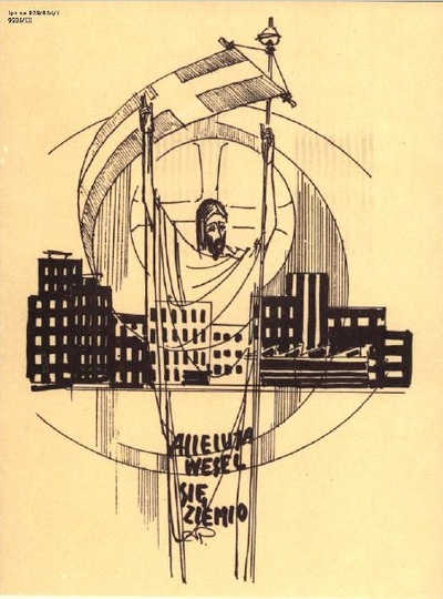 Kartka wysłana do Danuty Skorenko, przebywającej w areszcie śledczym w Katowicach za kolportaż „nielegalnych pism, ulotek i wydawnictw o treści antypaństwowej”, 1986 r. (IPN Ka 029/864, t. 1)