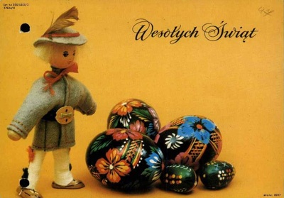 Kartka wysłana do Bolesława Stwory, internowanego w obozie odosobnienia w Uhercach, 1982 r. Jako adres podano „obóz koncentracyjny” (fot. A. Piąstka, wyd. Krajowa Agencja Wydawnicza; IPN Ka 036/1651, t. 3)